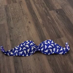 Strapless Shark pattern bathing suit top LA HEARTS